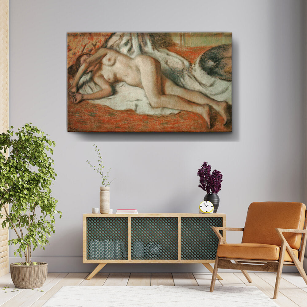 Bather Stretched Out On Floor