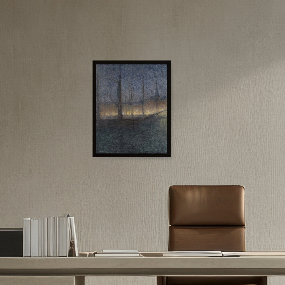 Evening In Kornhamnstorg - Framed Canvas