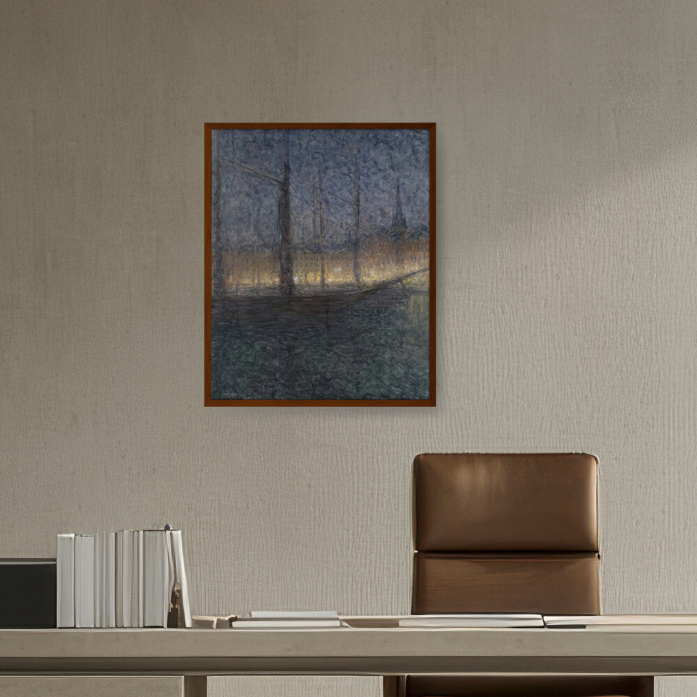 Evening In Kornhamnstorg - Framed Canvas