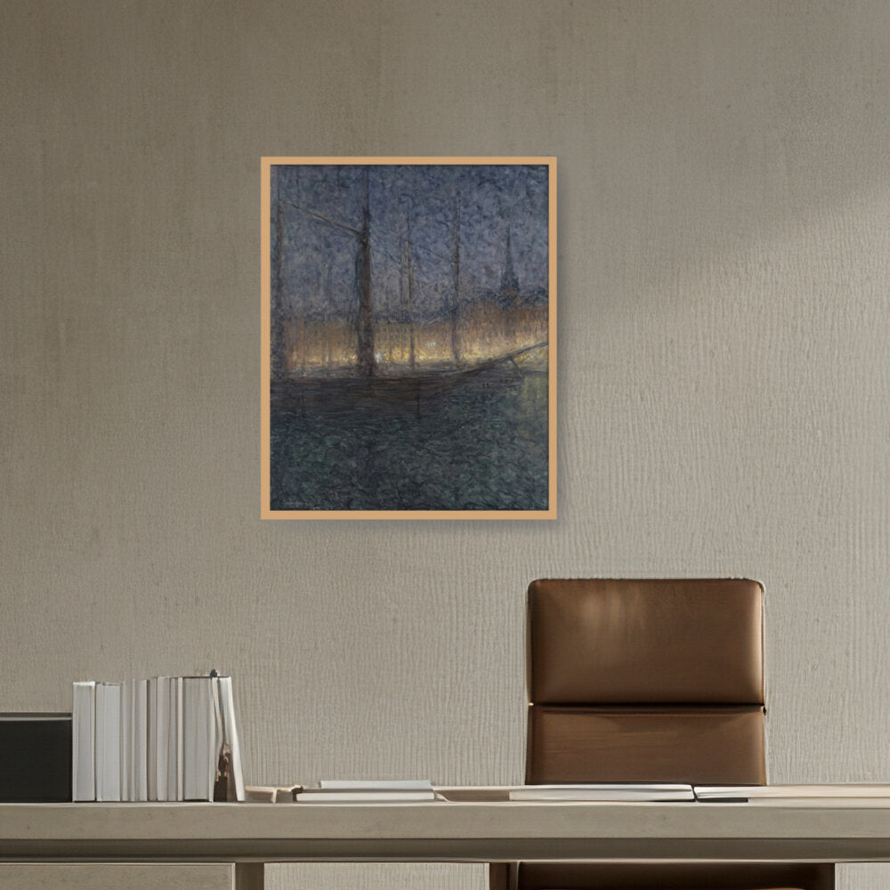 Evening In Kornhamnstorg - Framed Canvas