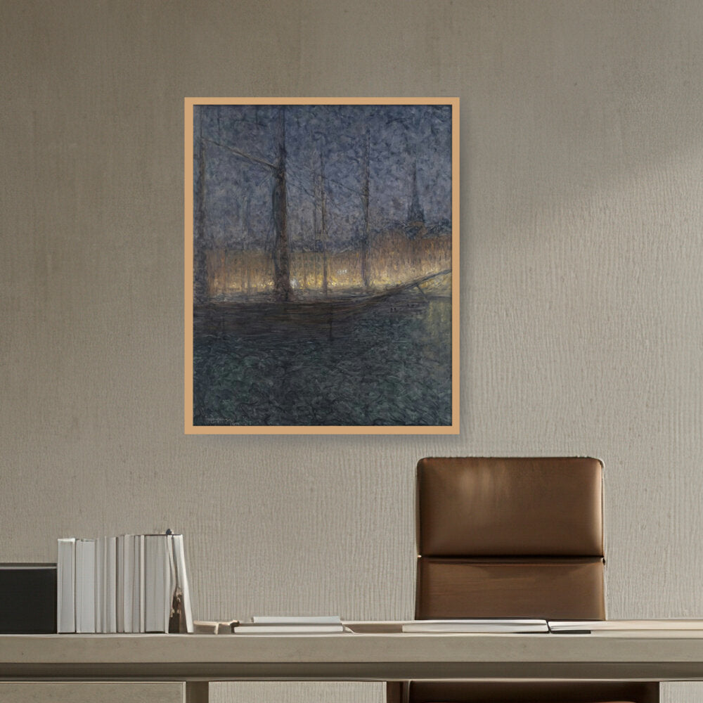 Evening In Kornhamnstorg - Framed Canvas