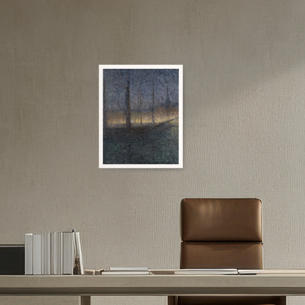 Evening In Kornhamnstorg - Framed Canvas