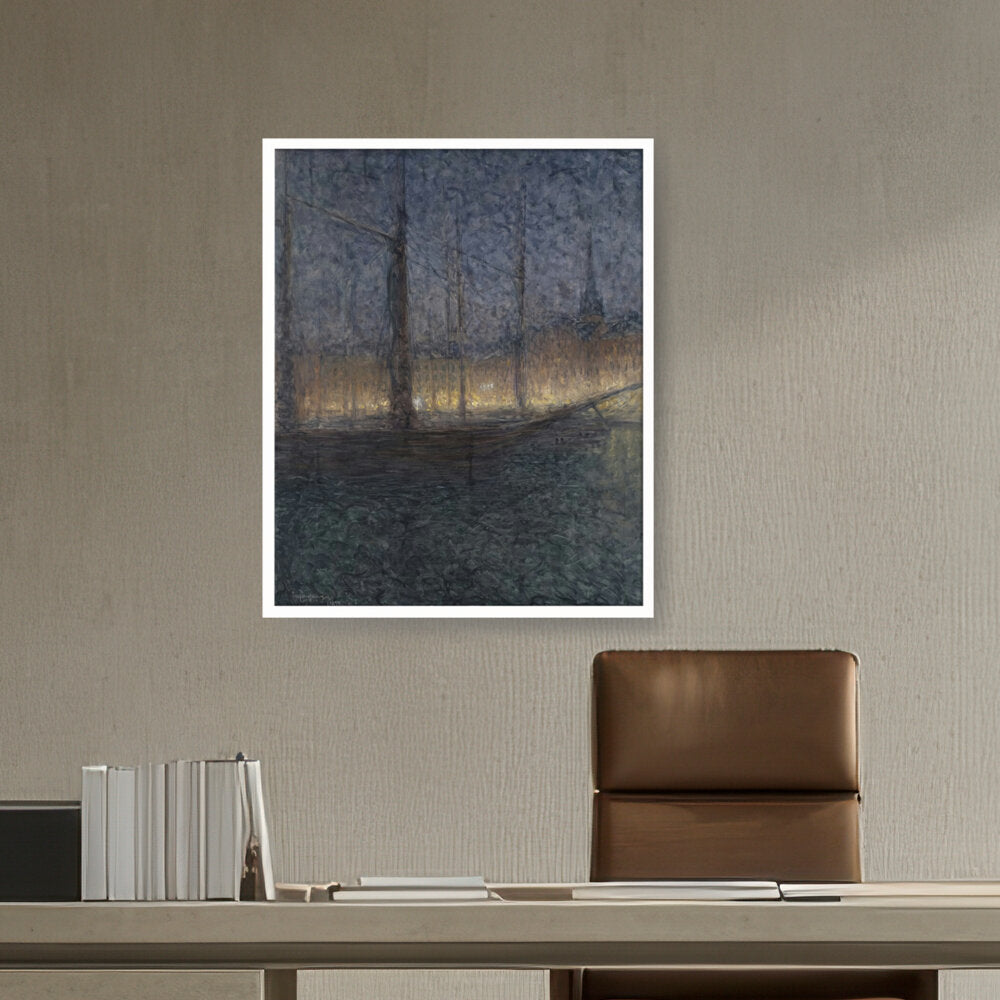 Evening In Kornhamnstorg - Framed Canvas
