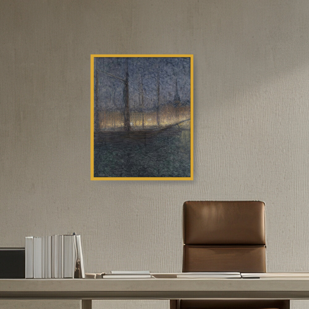 Evening In Kornhamnstorg - Framed Canvas