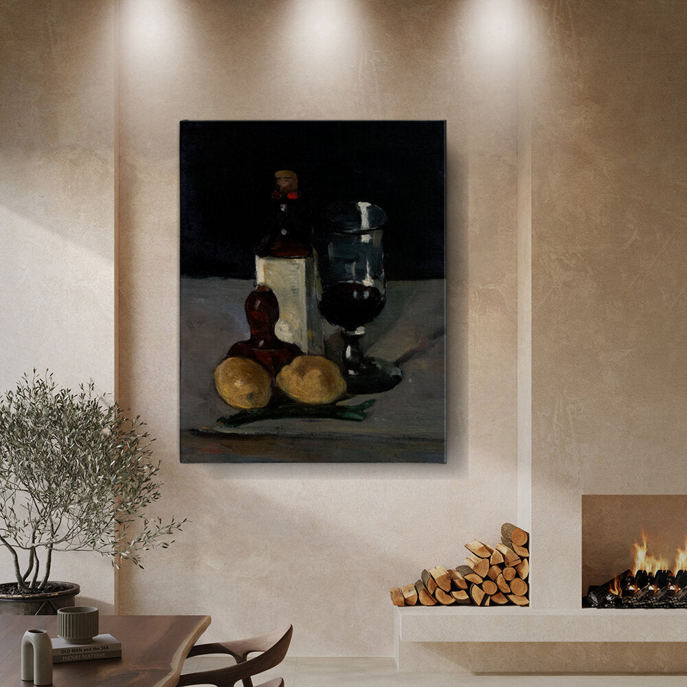 Still Life With Bottle And Glass