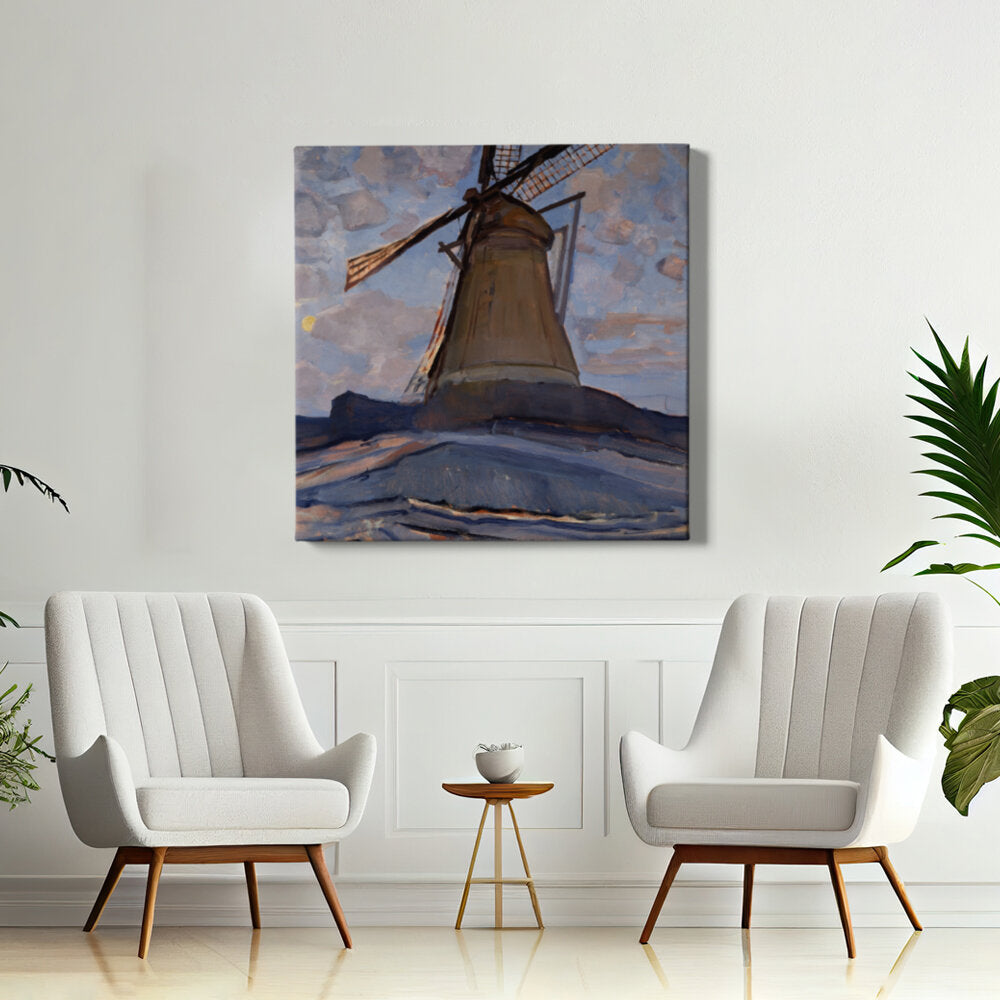 Windmill At Sunset