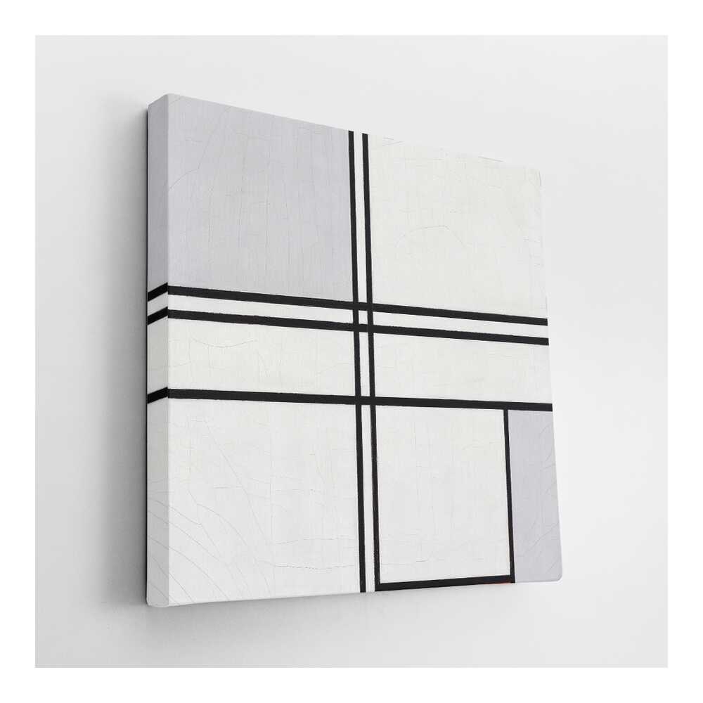 Picasoul - Picasoul Curated - Abstract Grid With Orange - Wall Decor