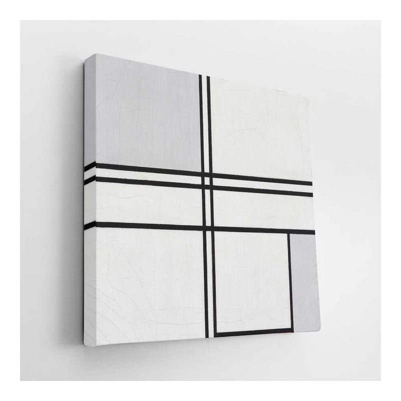 Picasoul - Picasoul Curated - Abstract Grid With Orange - Wall Decor