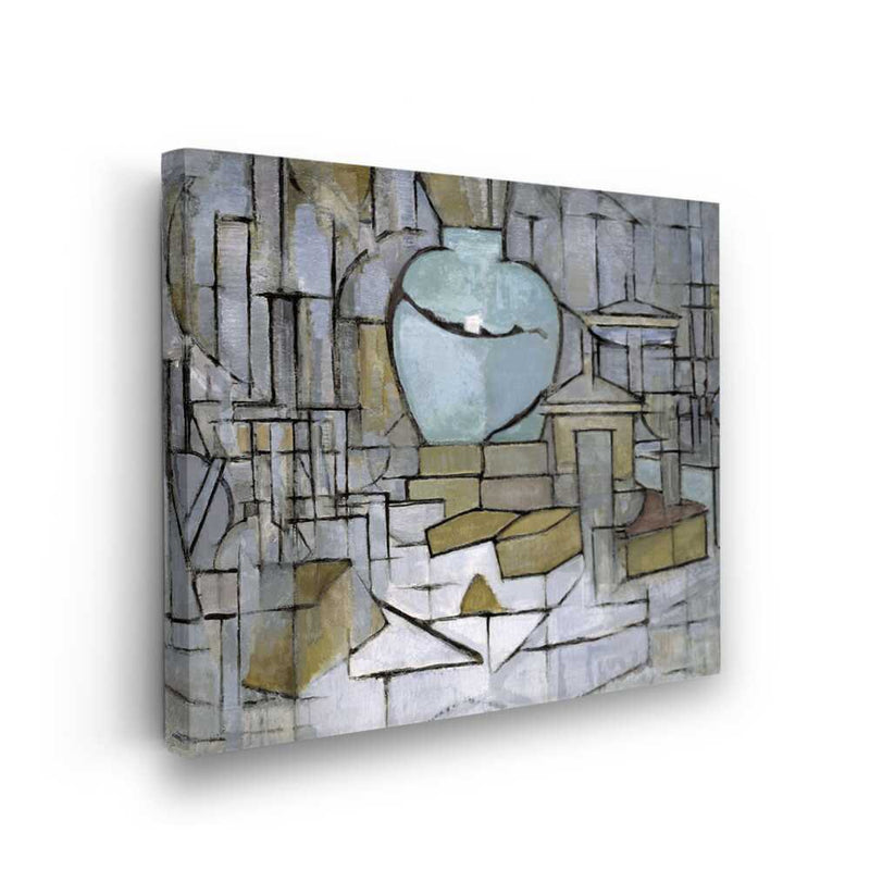 Picasoul - Picasoul Curated - Abstract Still Life With Blue Vase - Wall Decor