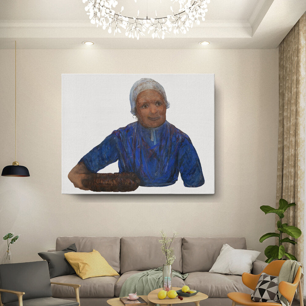 Blue-Clad Figure