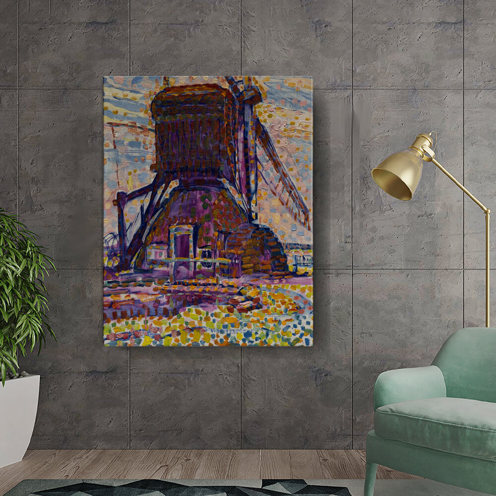 Colorful Windmill Landscape