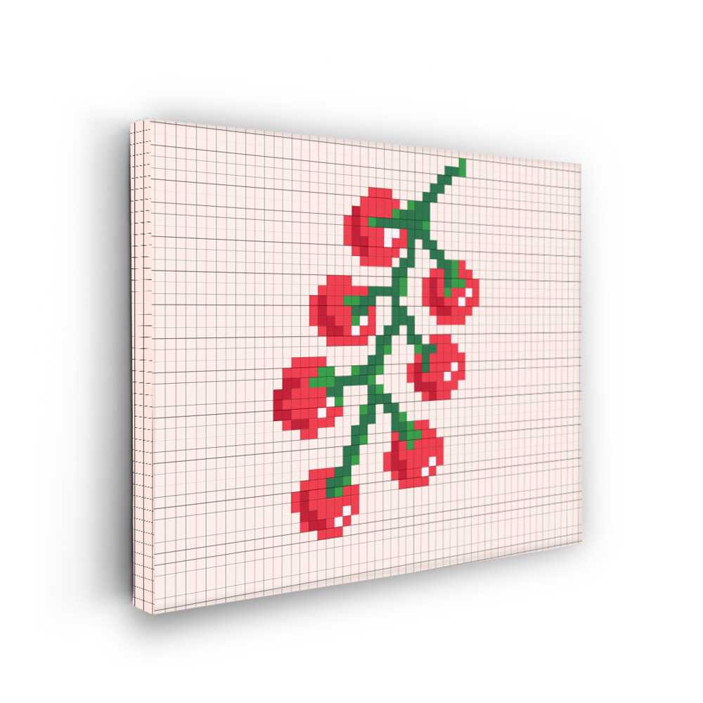 Picasoul - Picasoul Curated - Cherry Blossoms Pixel Art - Wall Decor