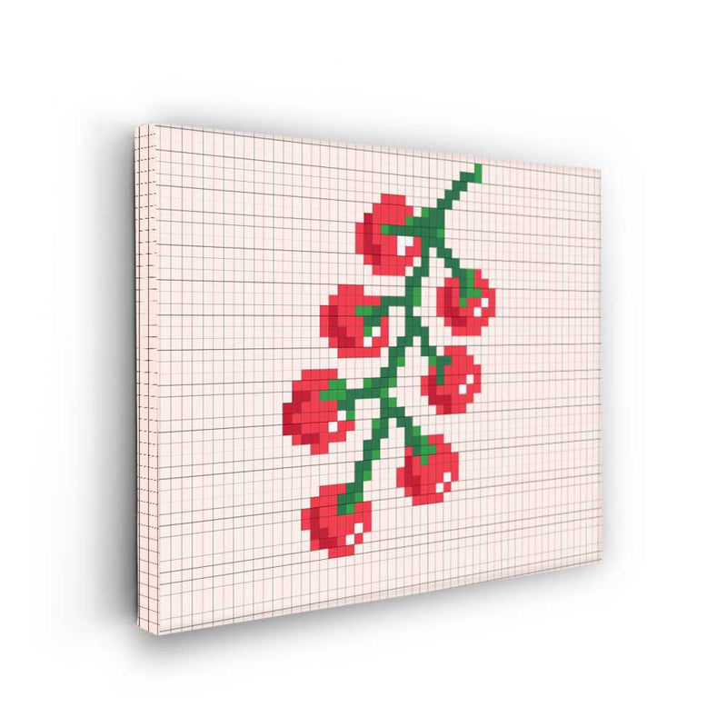 Picasoul - Picasoul Curated - Cherry Blossoms Pixel Art - Wall Decor