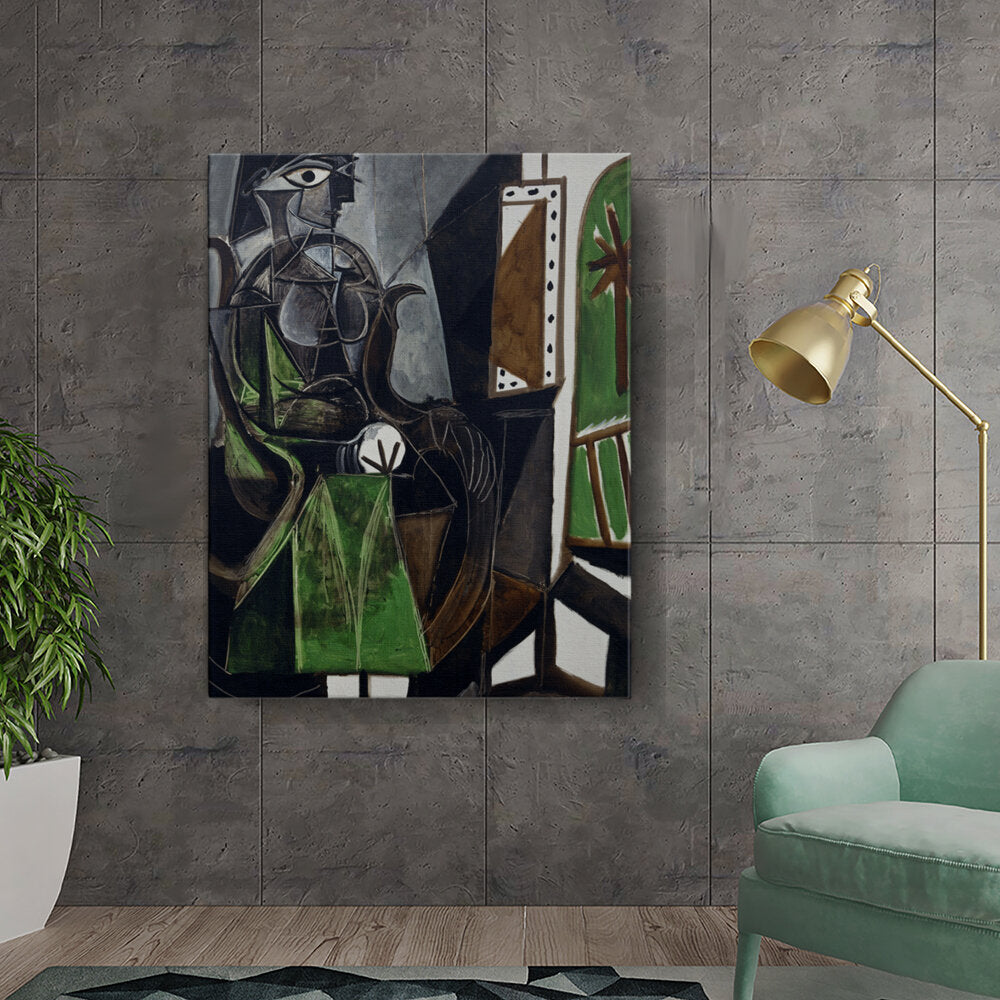 Seated Woman With Green