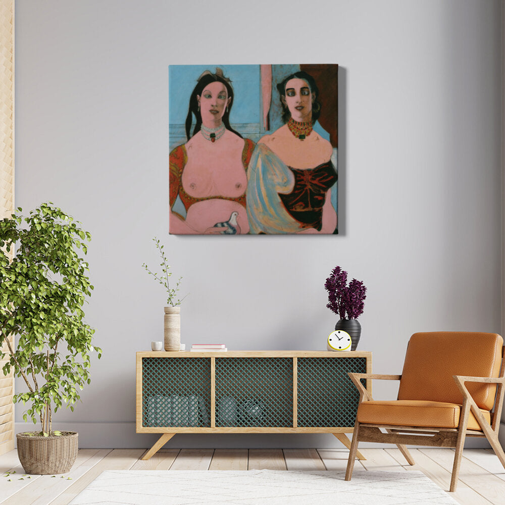 Two Women With A Dove
