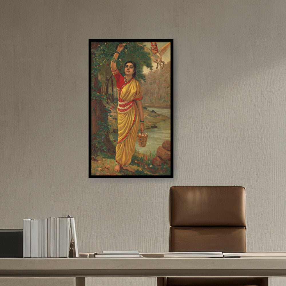 Ahalya Indravalokan - Framed Canvas