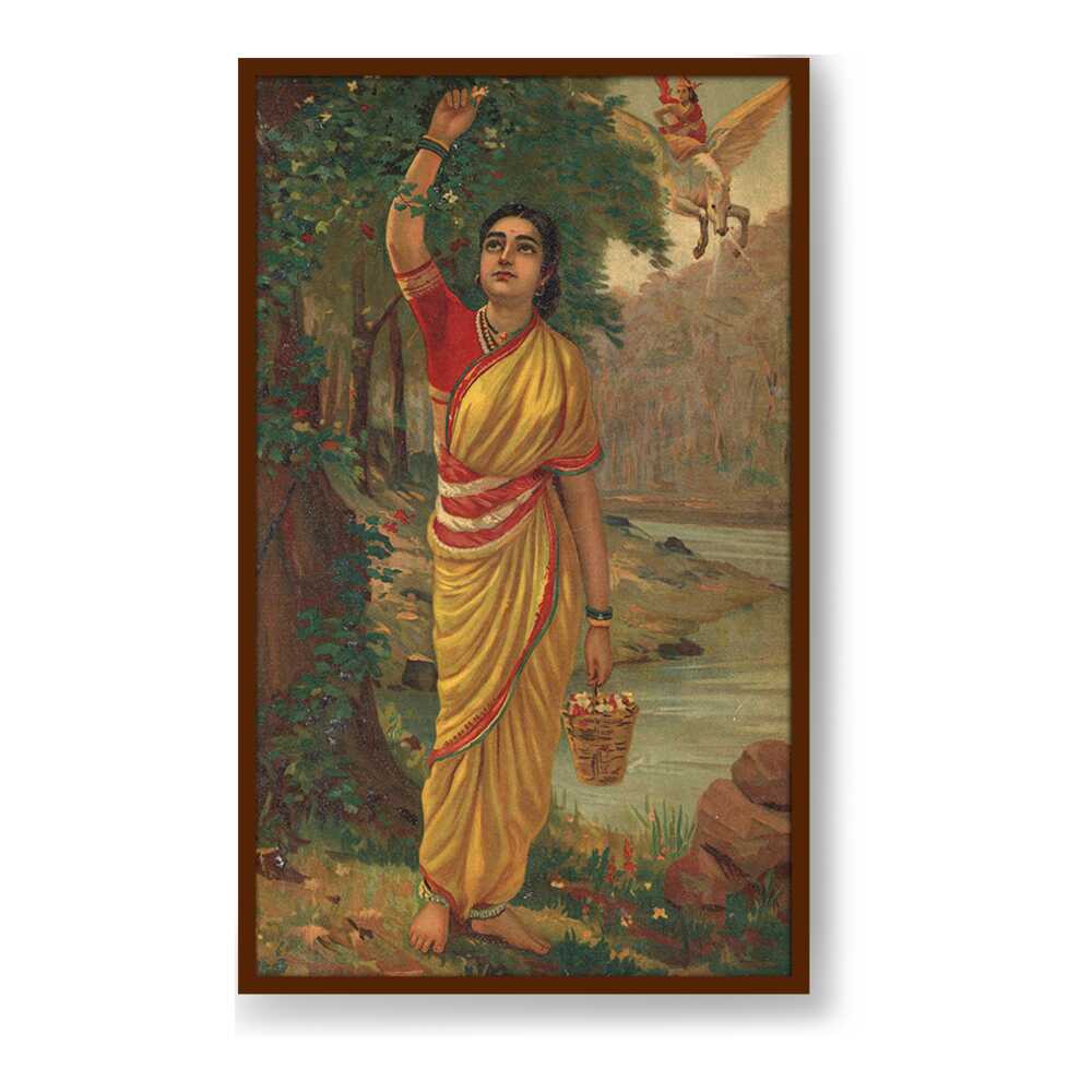 Ahalya Indravalokan - Framed Canvas