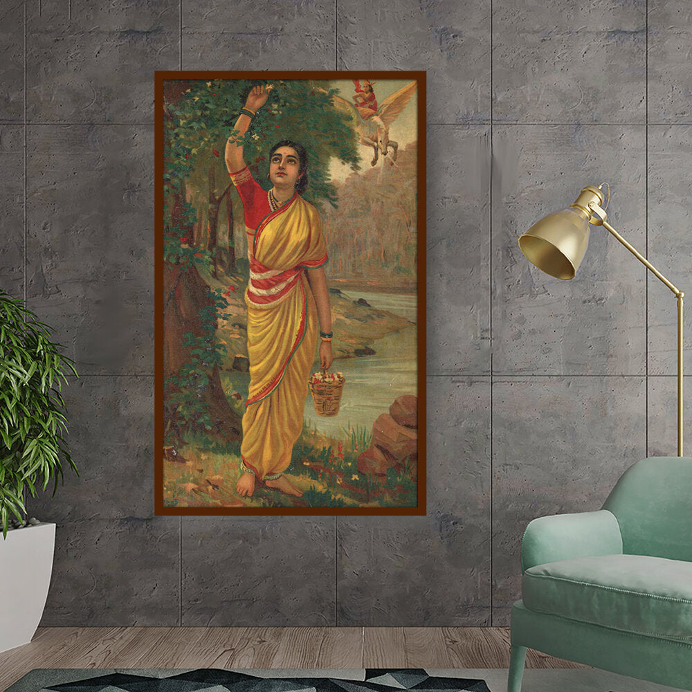 Ahalya Indravalokan - Framed Canvas