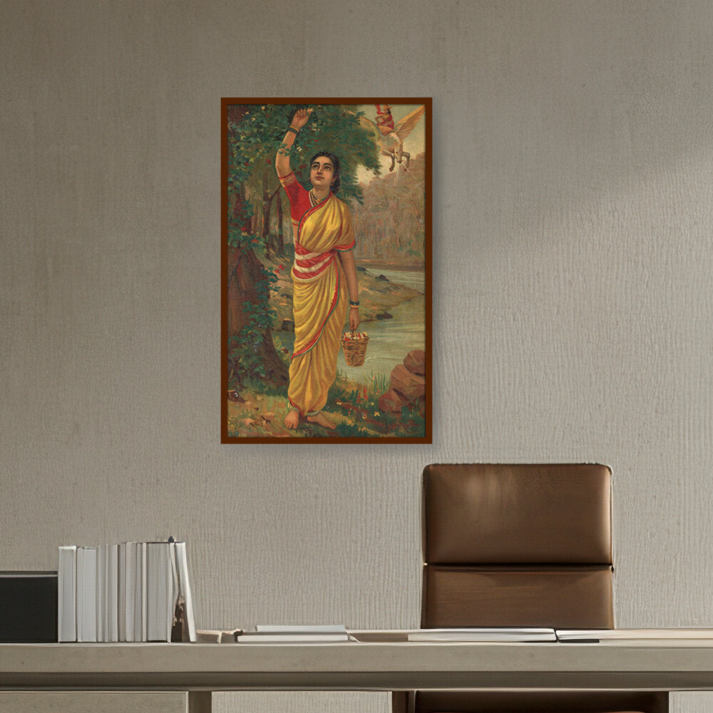 Ahalya Indravalokan - Framed Canvas