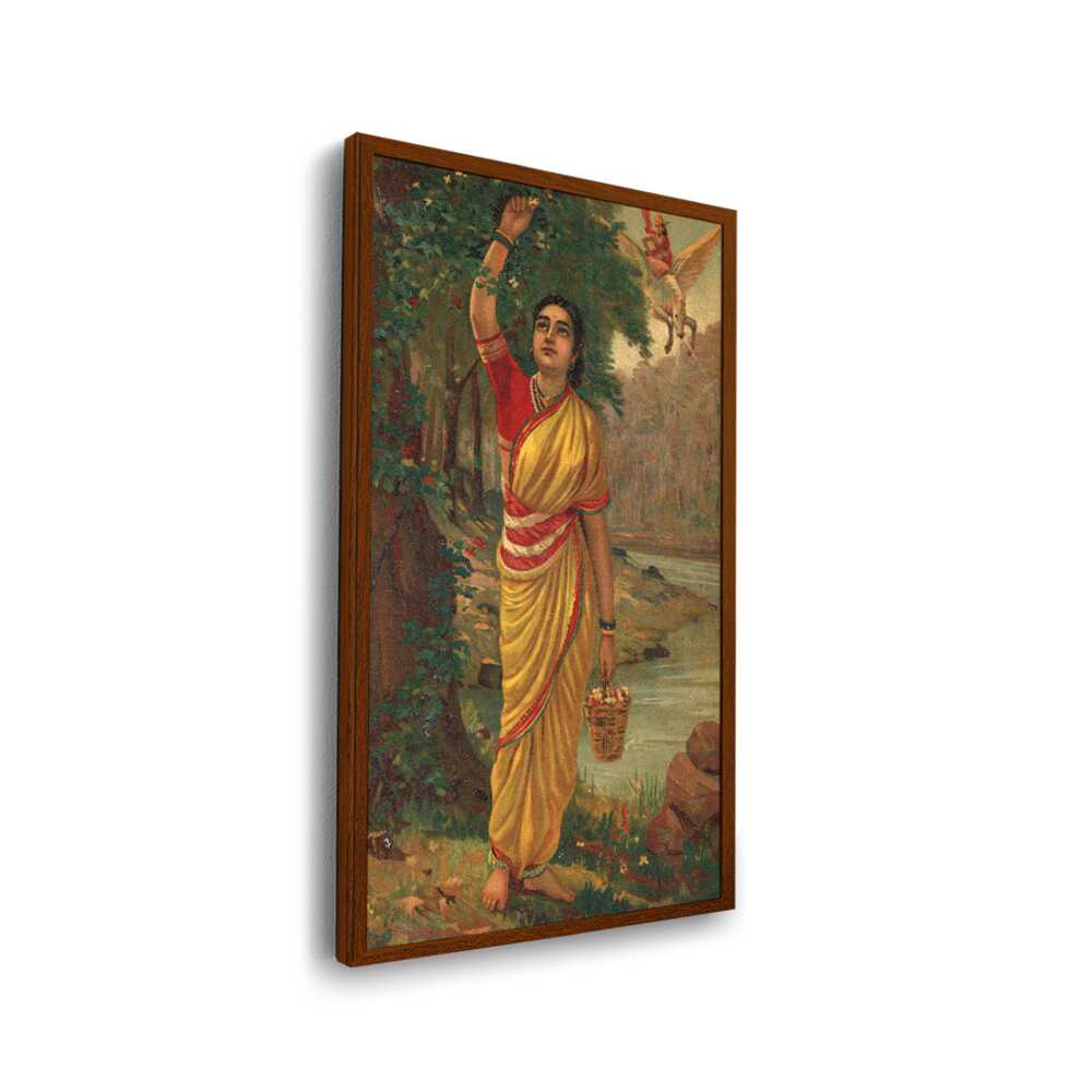 Ahalya Indravalokan - Framed Canvas