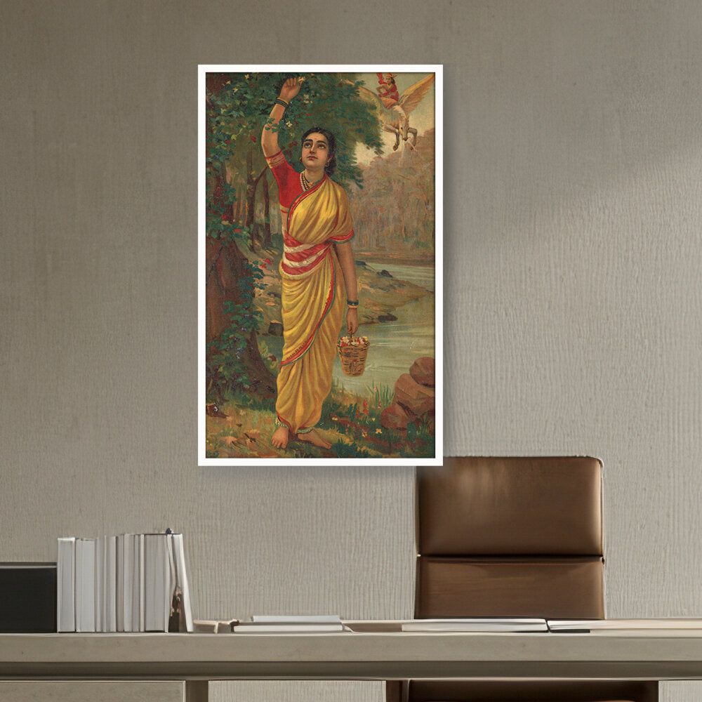 Ahalya Indravalokan - Framed Canvas