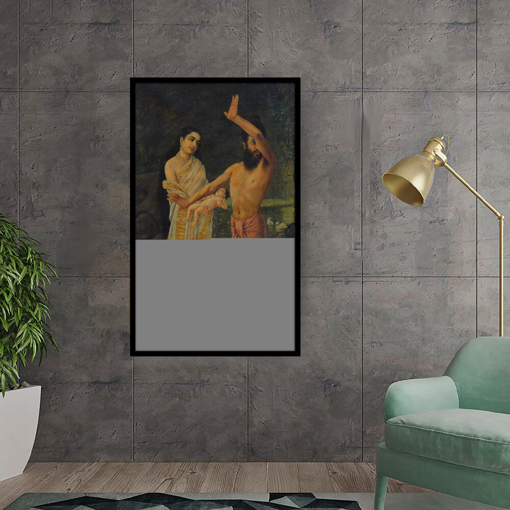 Birth Of Shakuntala - Framed Canvas
