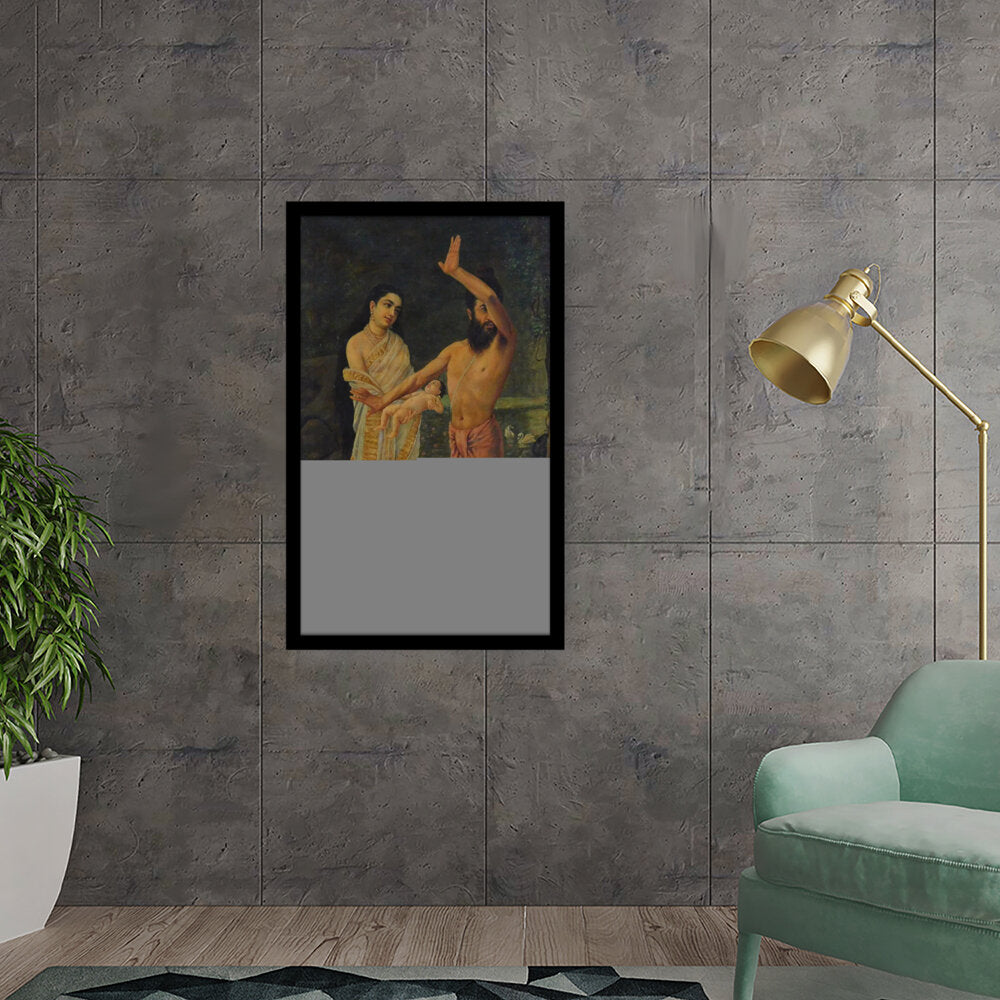 Birth Of Shakuntala - Framed Canvas