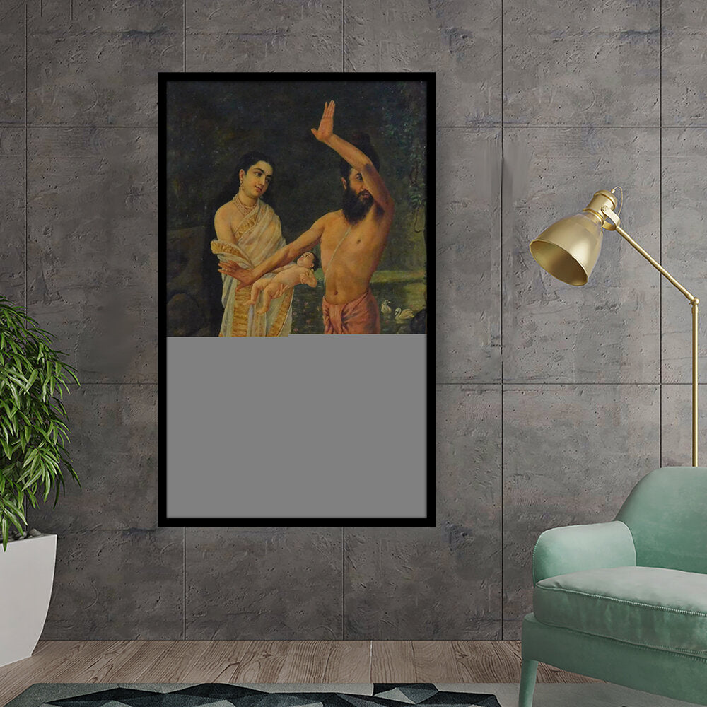 Birth Of Shakuntala - Framed Canvas