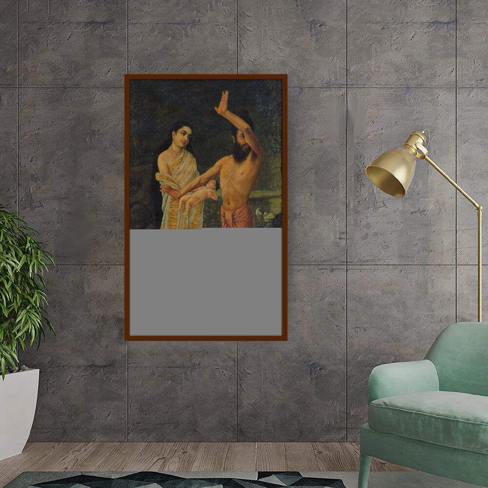 Birth Of Shakuntala - Framed Canvas