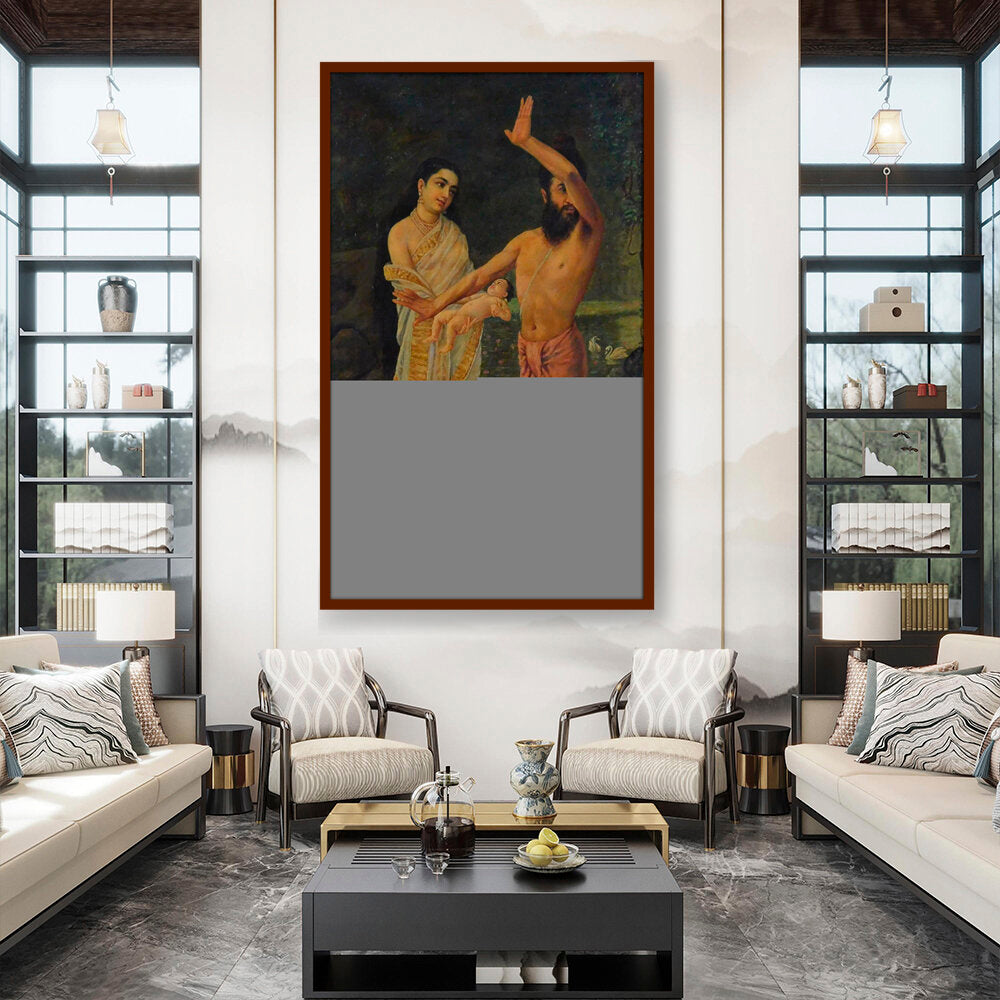 Birth Of Shakuntala - Framed Canvas