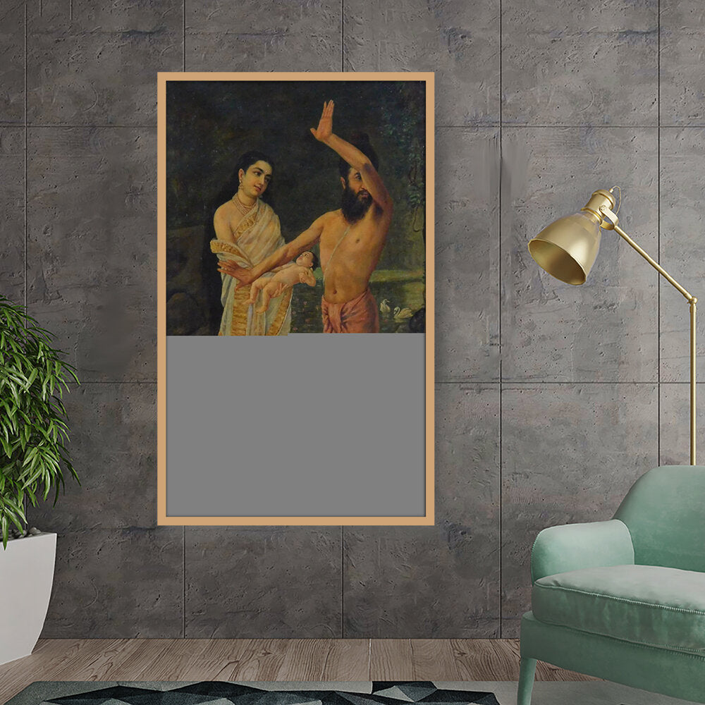 Birth Of Shakuntala - Framed Canvas
