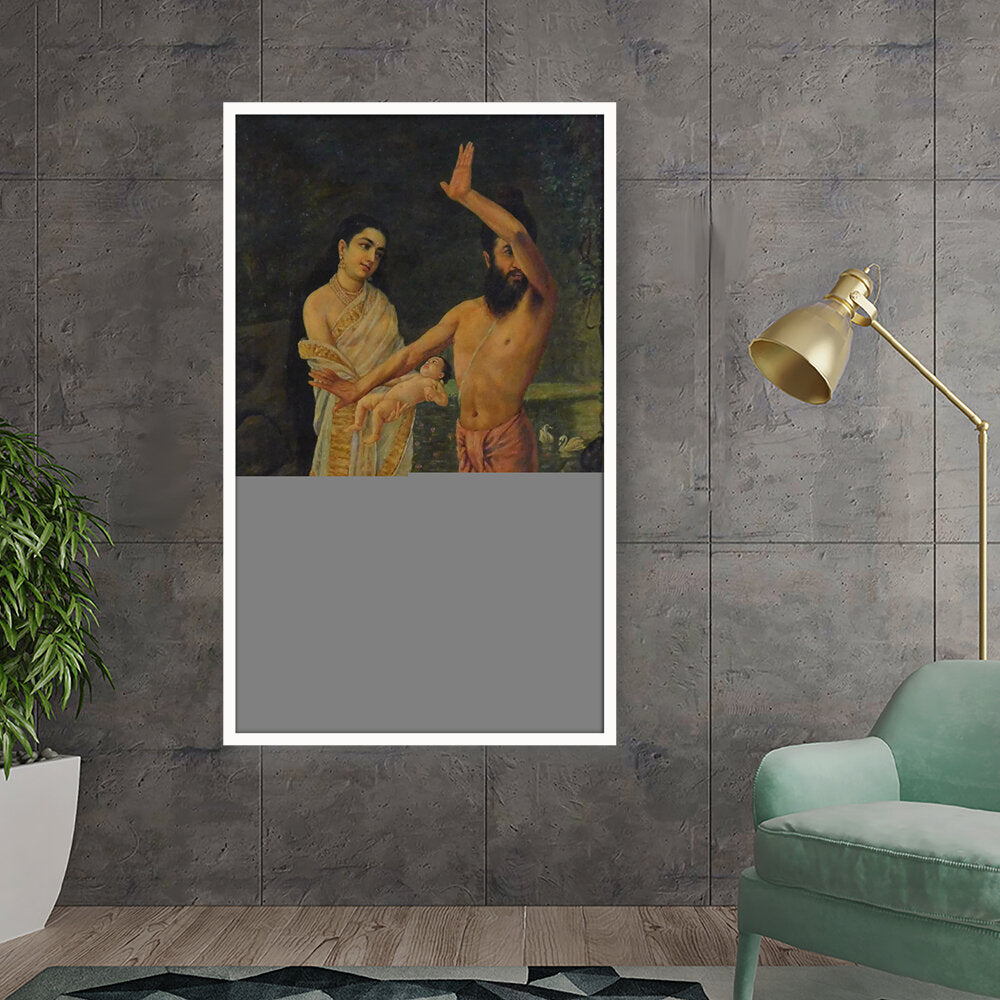 Birth Of Shakuntala - Framed Canvas
