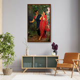 Draupadi And Simhika - Framed Canvas