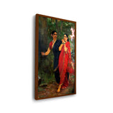 Draupadi And Simhika - Framed Canvas