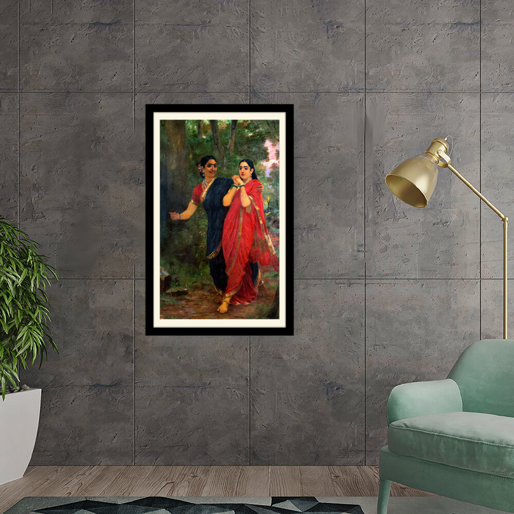 Draupadi And Simhika - WALL MOUNT FRAME