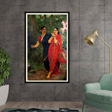 Ravi - Varma - Draupadi And Simhika - WALL MOUNT FRAME