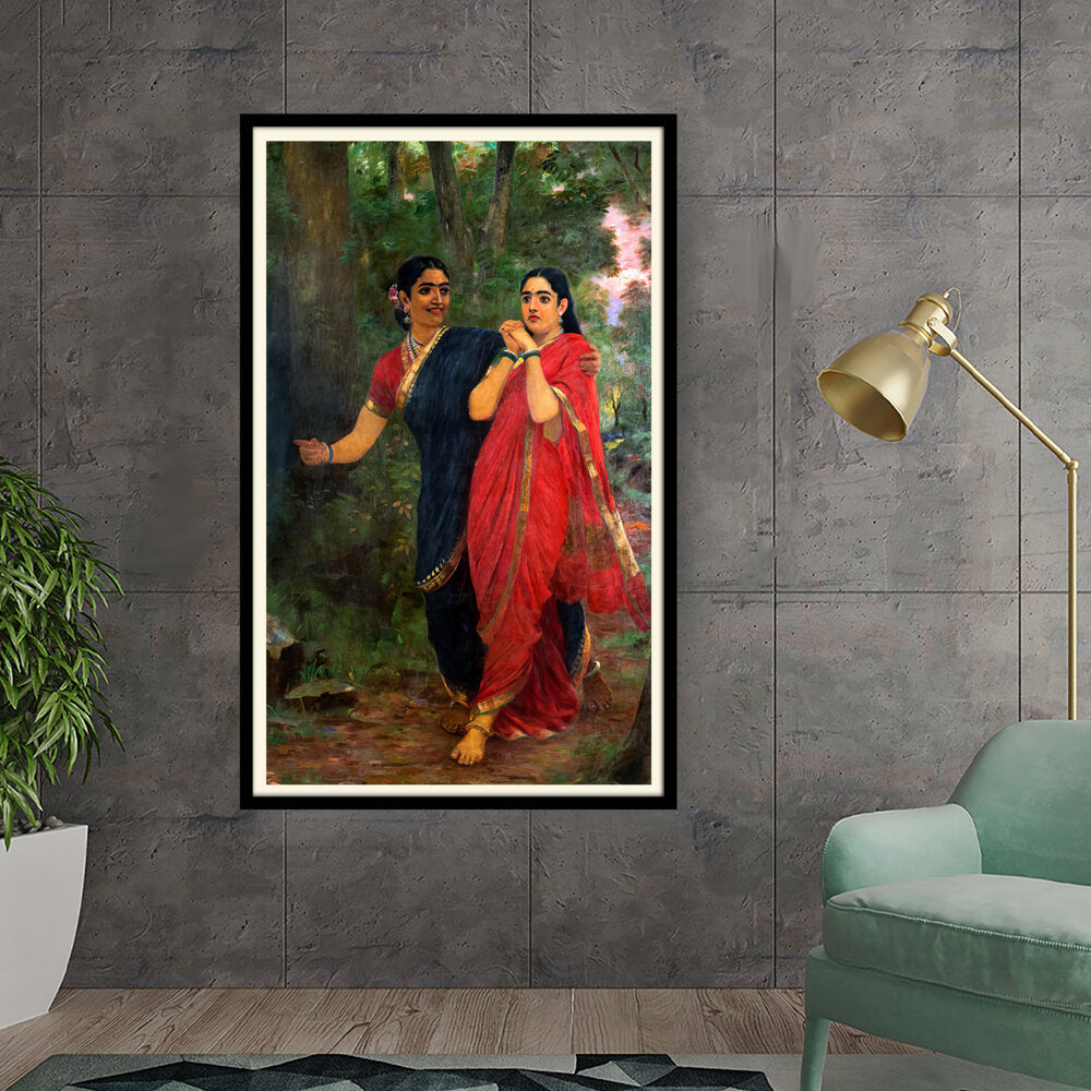 Draupadi And Simhika - WALL MOUNT FRAME