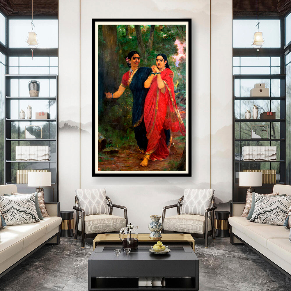 Draupadi And Simhika - WALL MOUNT FRAME