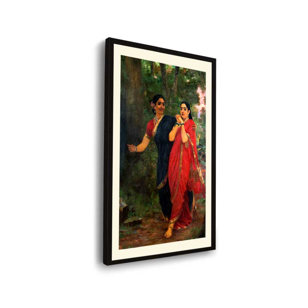 Draupadi And Simhika - WALL MOUNT FRAME