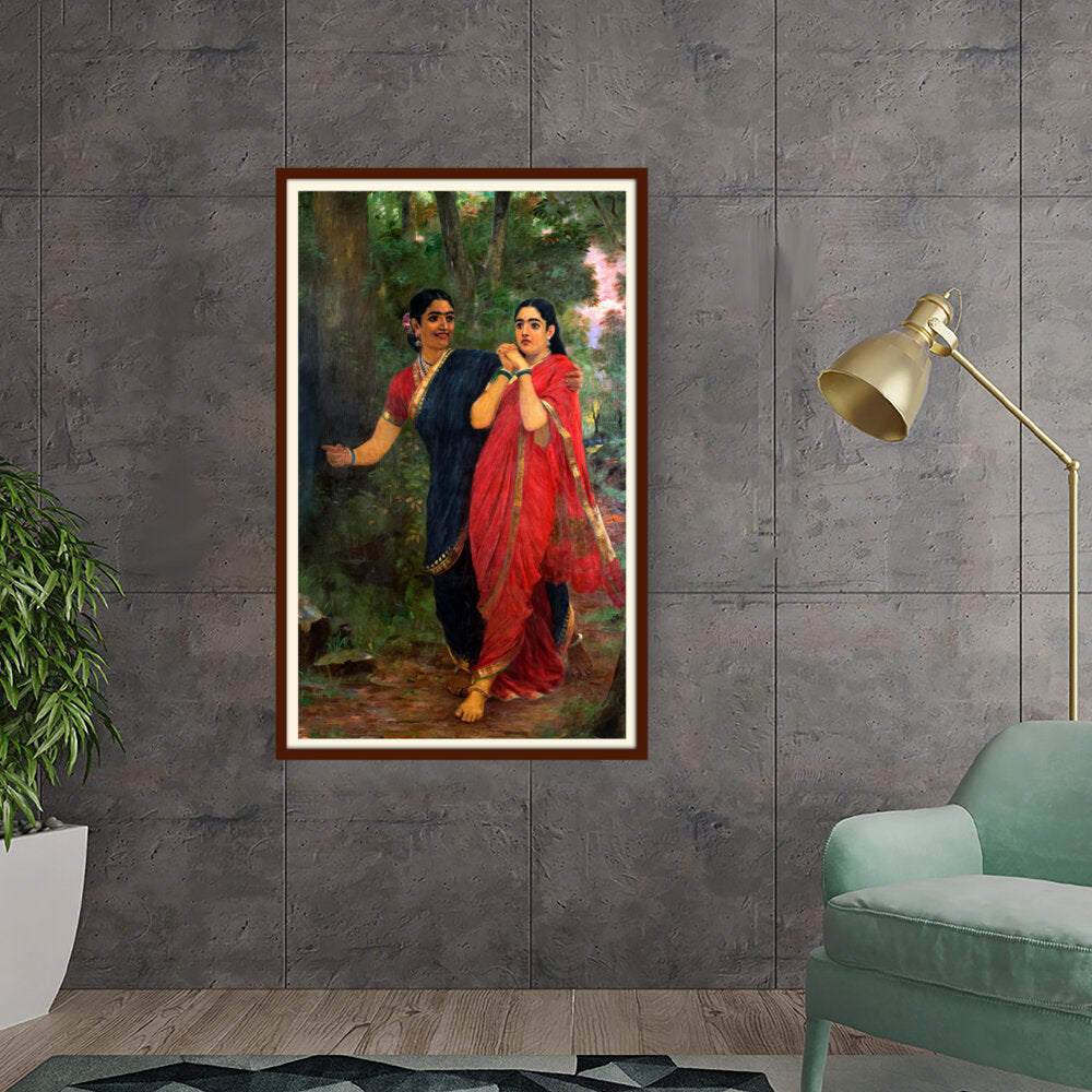 Draupadi And Simhika - WALL MOUNT FRAME