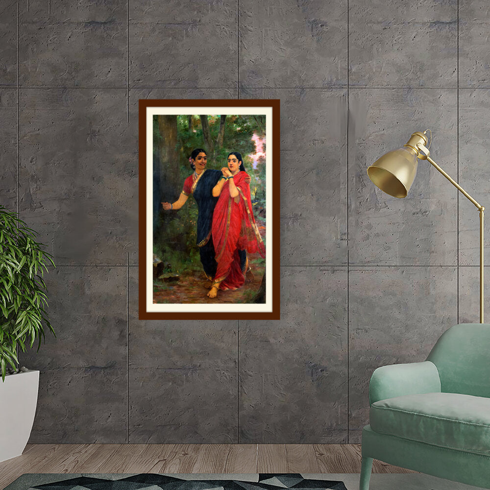 Draupadi And Simhika - WALL MOUNT FRAME