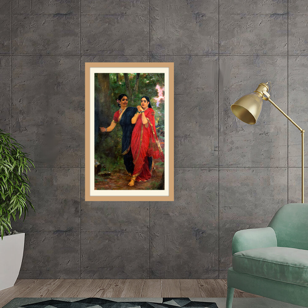 Draupadi And Simhika - WALL MOUNT FRAME