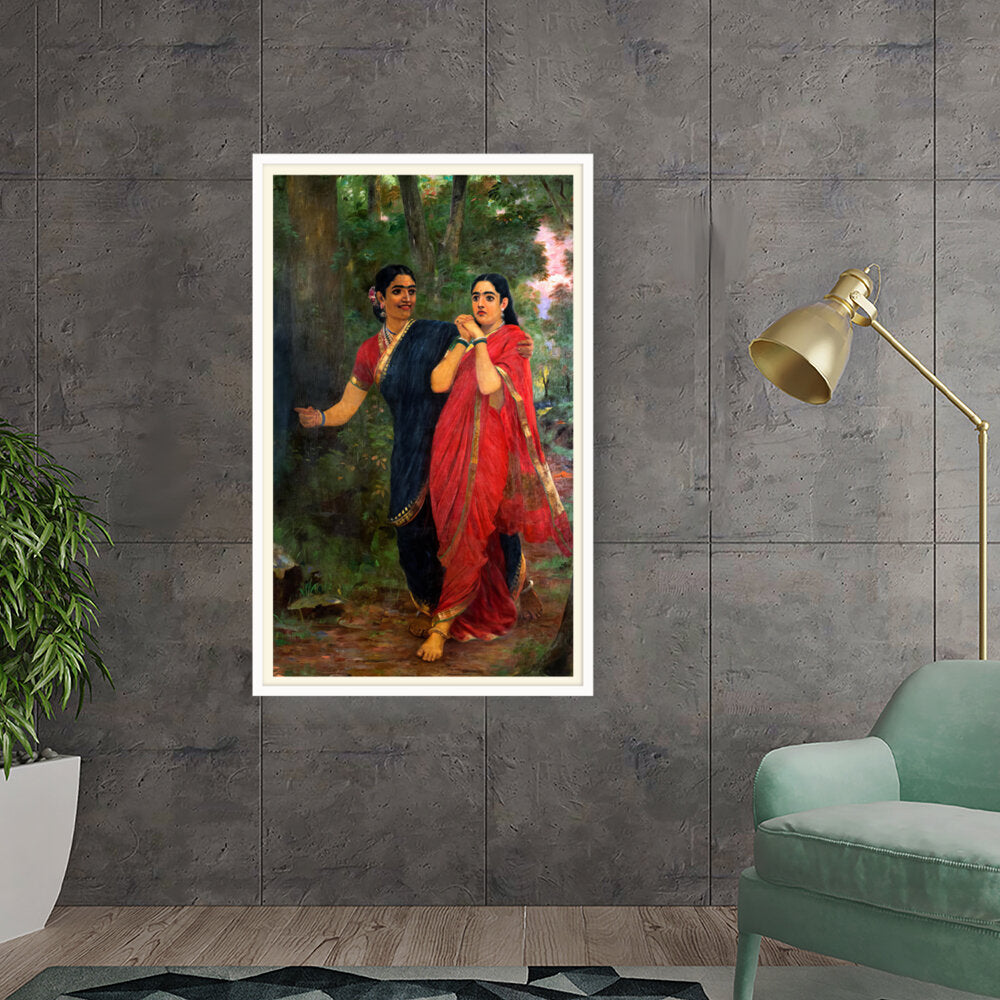 Draupadi And Simhika - WALL MOUNT FRAME