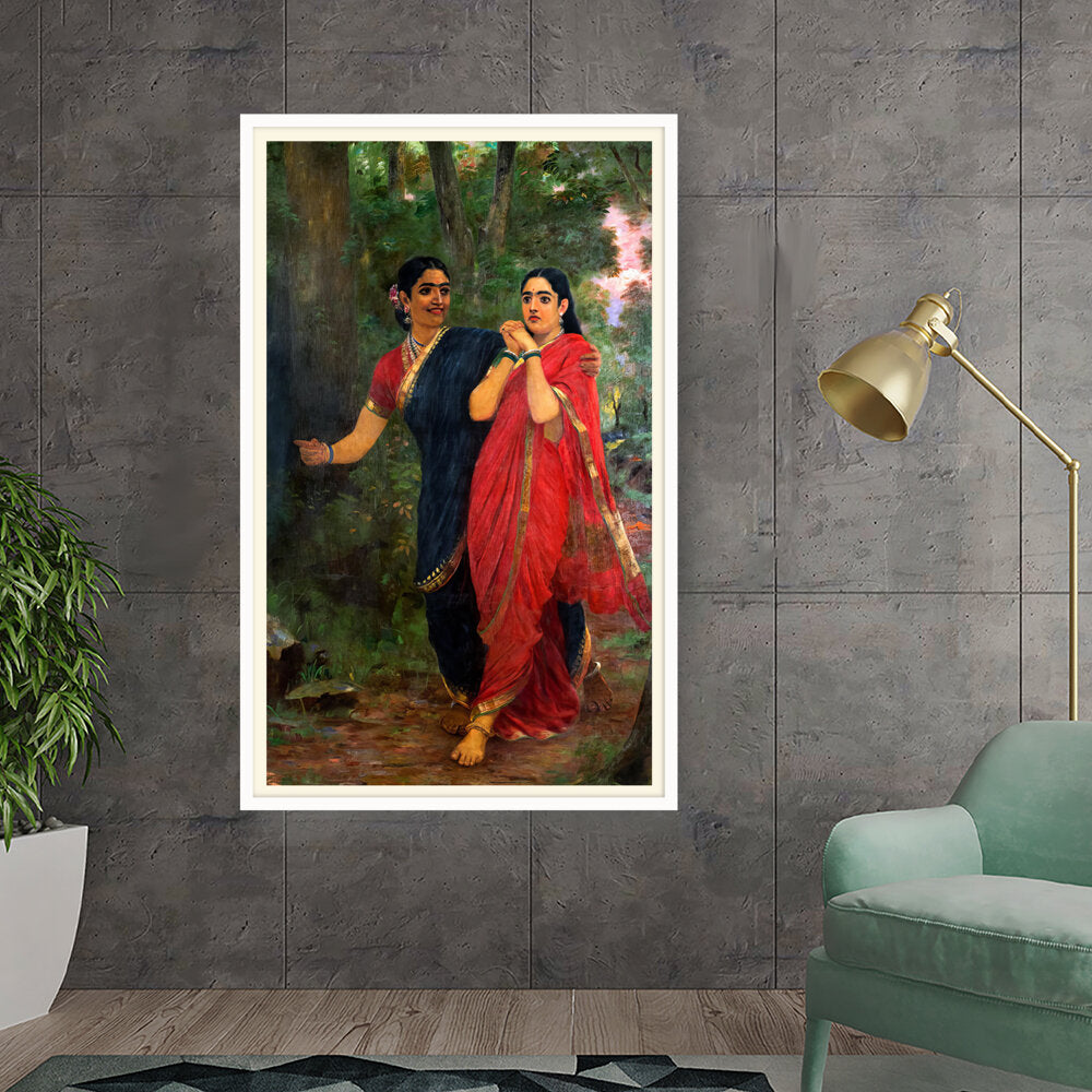 Draupadi And Simhika - WALL MOUNT FRAME