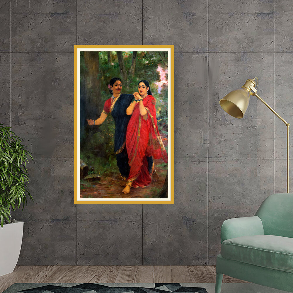 Draupadi And Simhika - WALL MOUNT FRAME