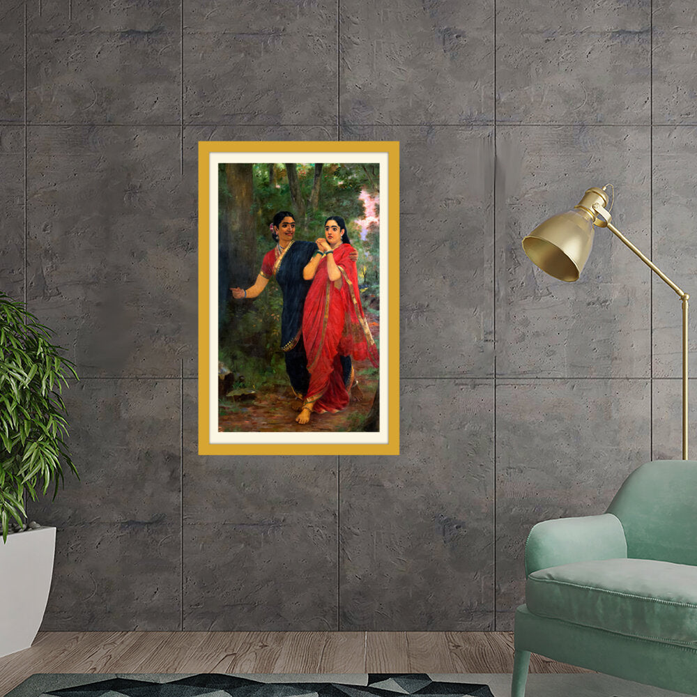 Draupadi And Simhika - WALL MOUNT FRAME