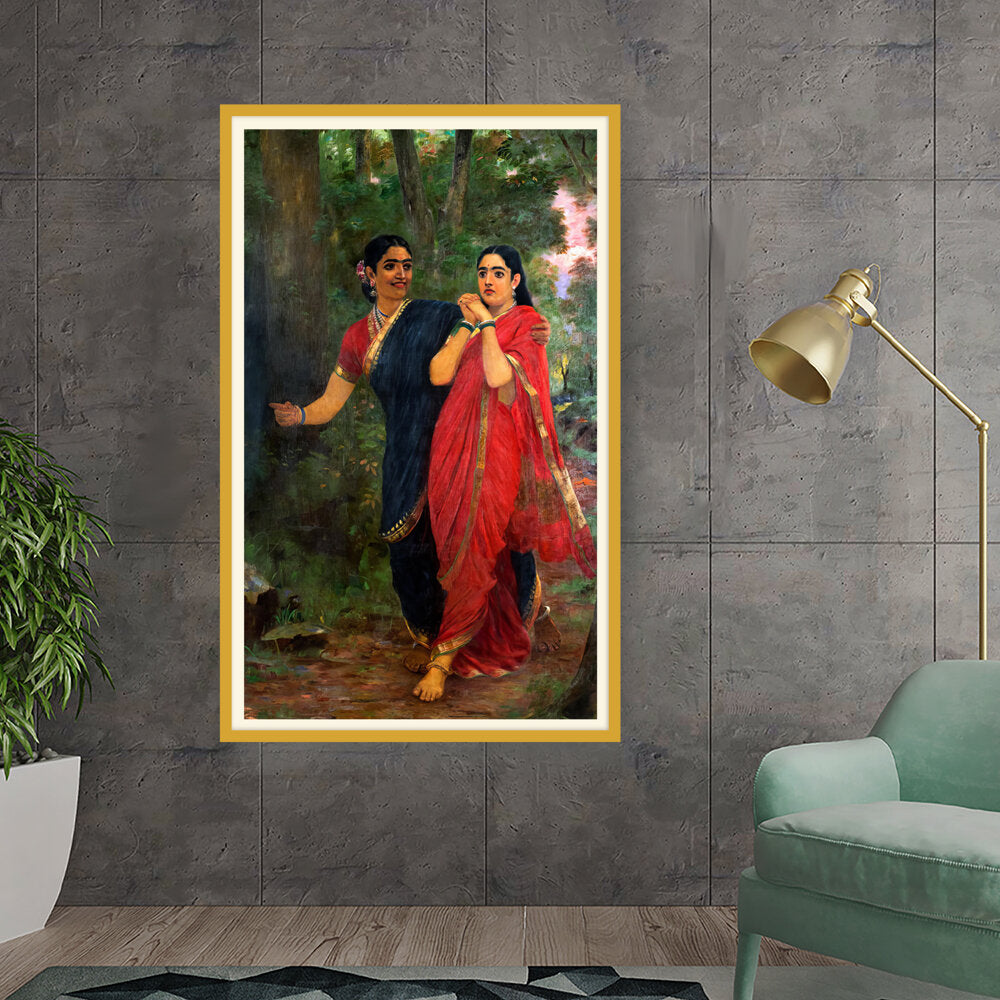 Draupadi And Simhika - WALL MOUNT FRAME