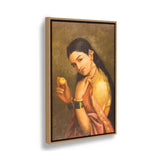 Woman Holding A Fruit - FLOATING FRAME