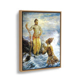 Samudra Greets Lord Rama - FLOATING FRAME