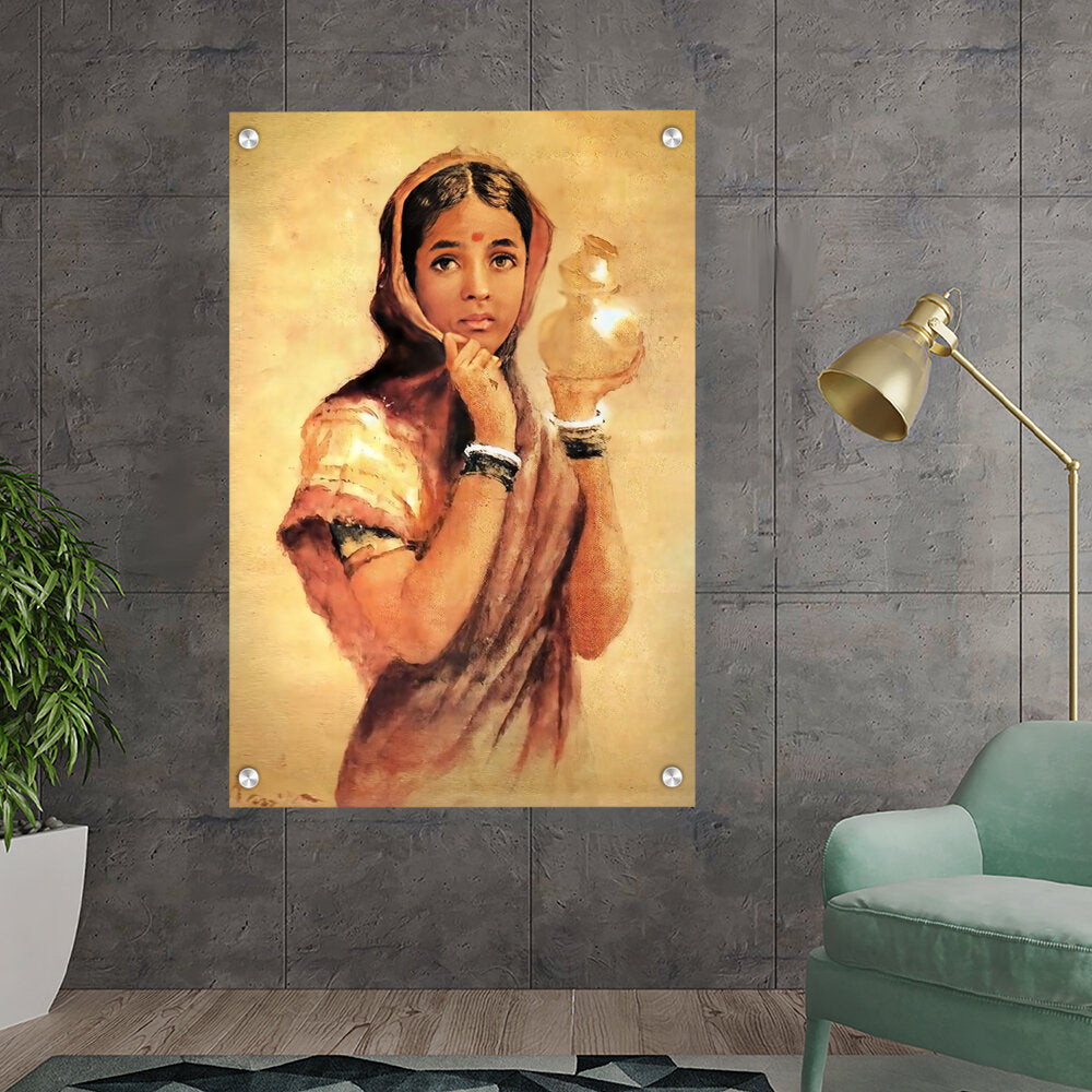 Ravi - Varma - The Milkmaid - Acrylic Wall Photo